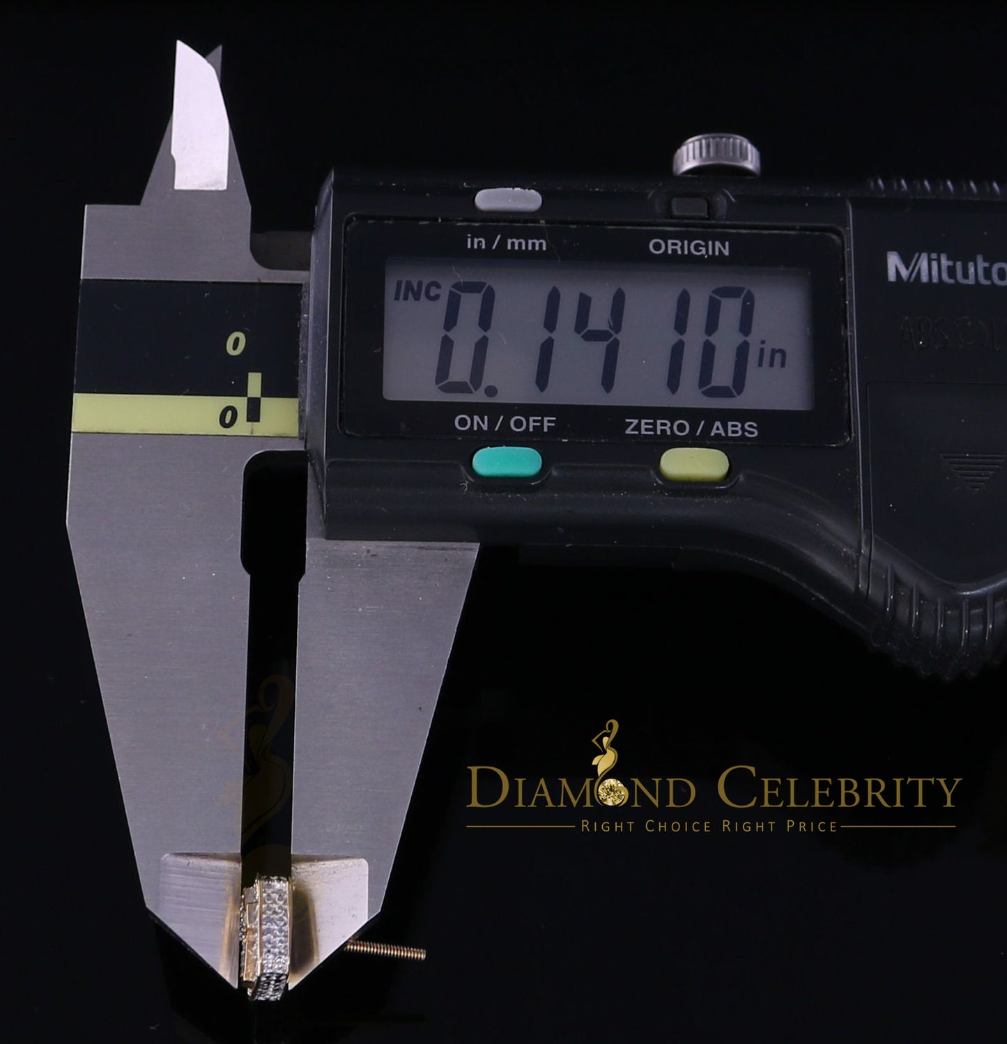 DiamondCelebritees10K Real Yellow Gold Real Micro Diamond 0.25CT Men's/Women's Stud Earring