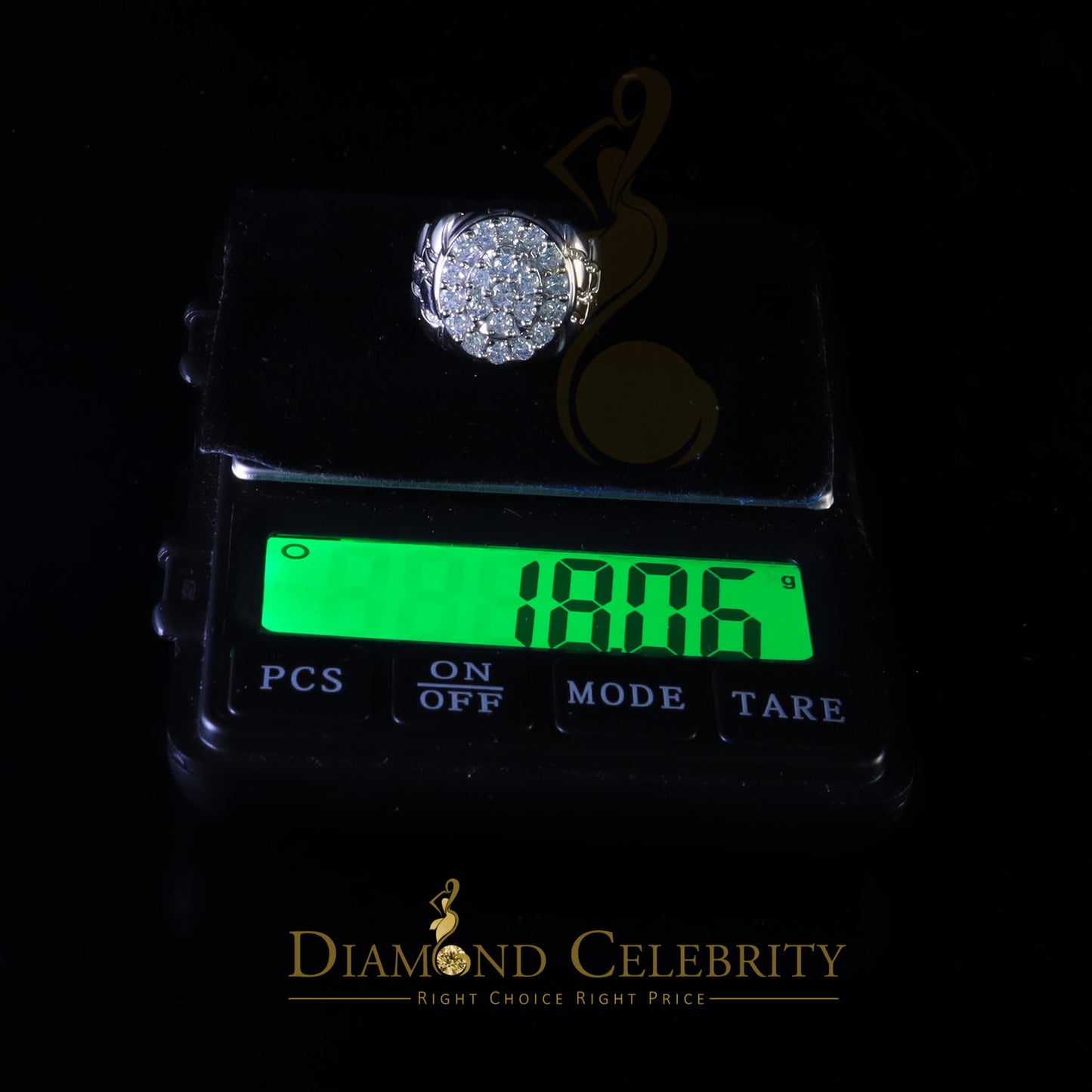 DiamondCelebritees 3.59ct White Engagement Ring Women 925 Sterling Silver Cubic Zirconia Size 8