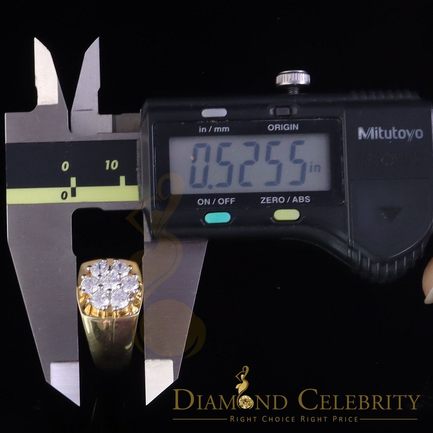 DiamondCelebritees Men's 925 Sterling Yellow Silver Floral 2.30ct Cubic Zirconia Ring Size 9.5