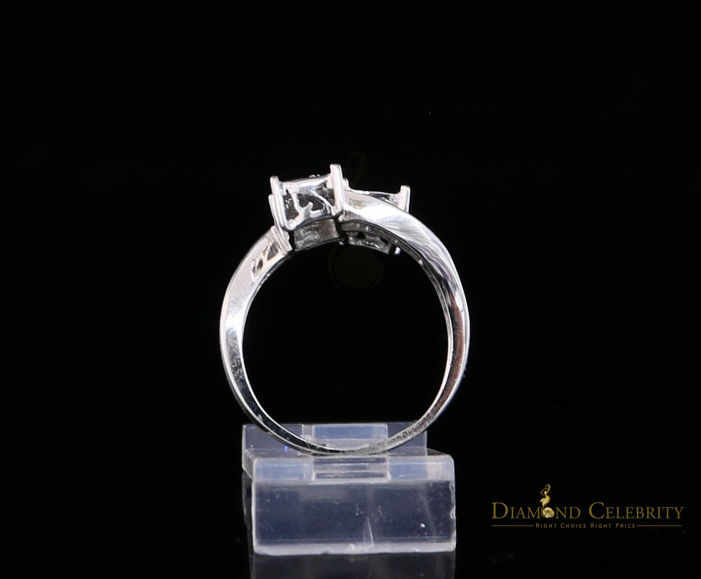 DiamondCelebritees Real 14kt White Gold with 0.33CT Real Mix Bugget Round Diamond Ring Size 6.5