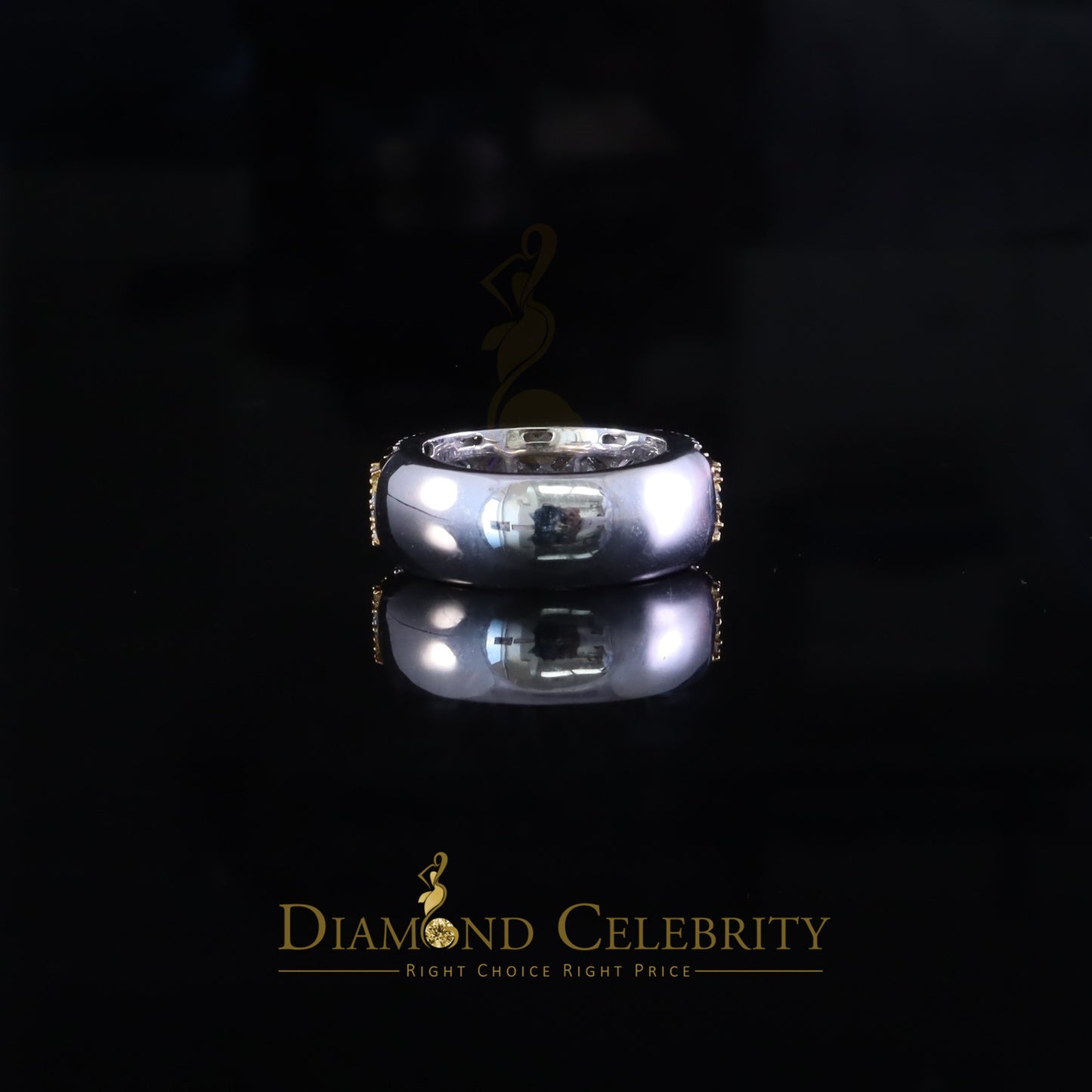 DiamondCelebritees White Size 8 Men/ Women925 Silver 2.50ct VVS 'D' Moissanite Baguette Band Ring