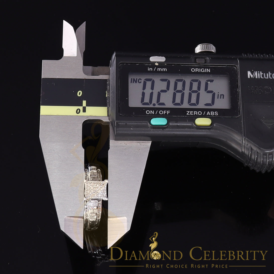 DiamondCelebritees 0.25ct Real Diamond 925 Sterling White Silver Shine Womens Square Ring SZ 7