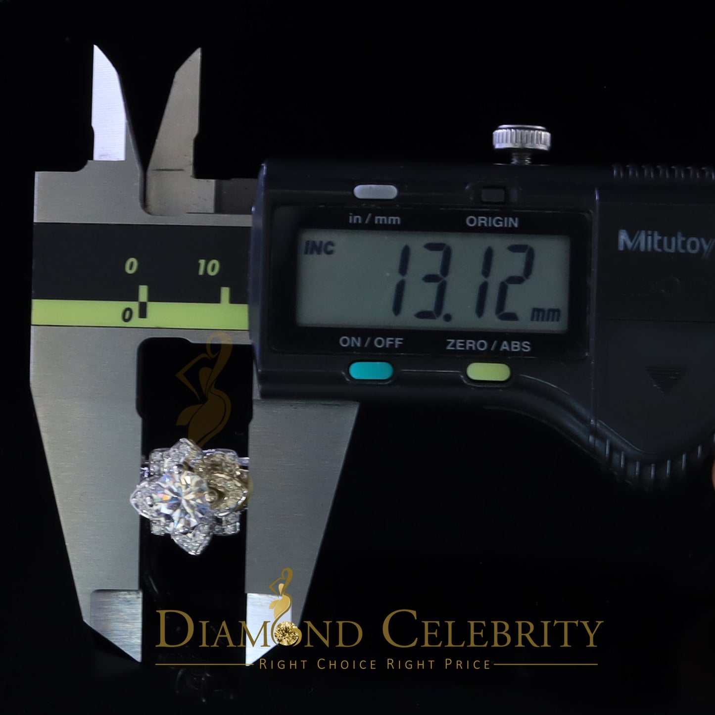 DiamondCelebritees White 6.00ct Cubic Zirconia 925 Silver Floral Engagement Womens Ring Size 7