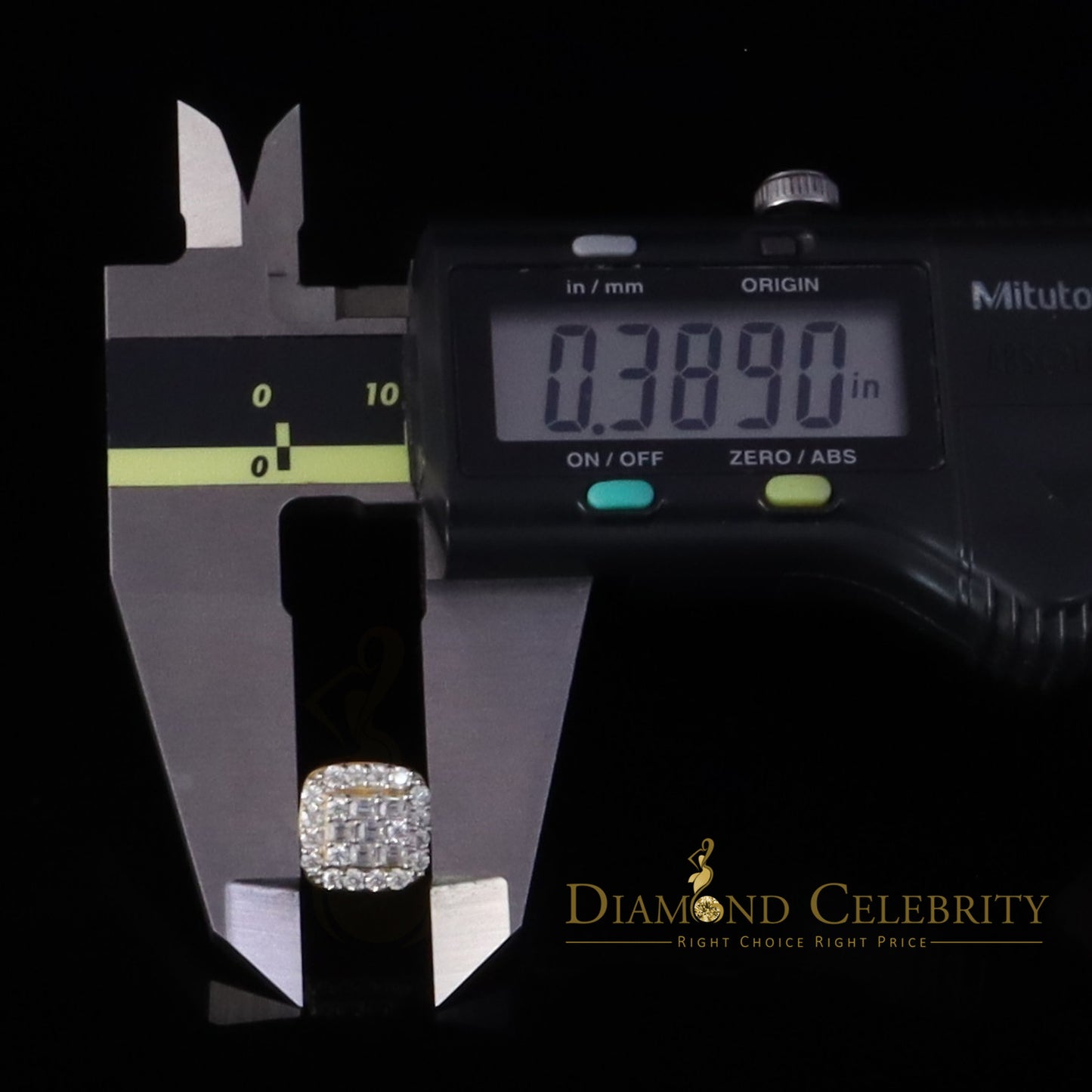 DiamondCelebritees Yellow 925 Silver 1.50ct VVS 'D' Baguette Moissanite Stud Earrings Men's/Women's