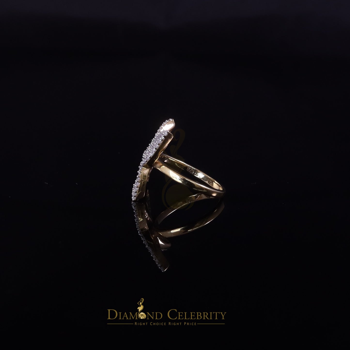 DiamondCelebritees Men's/Womens 925 Silver Yellow 1.50ct VVS 'D' Moissanite Butterfly Rings Size 7