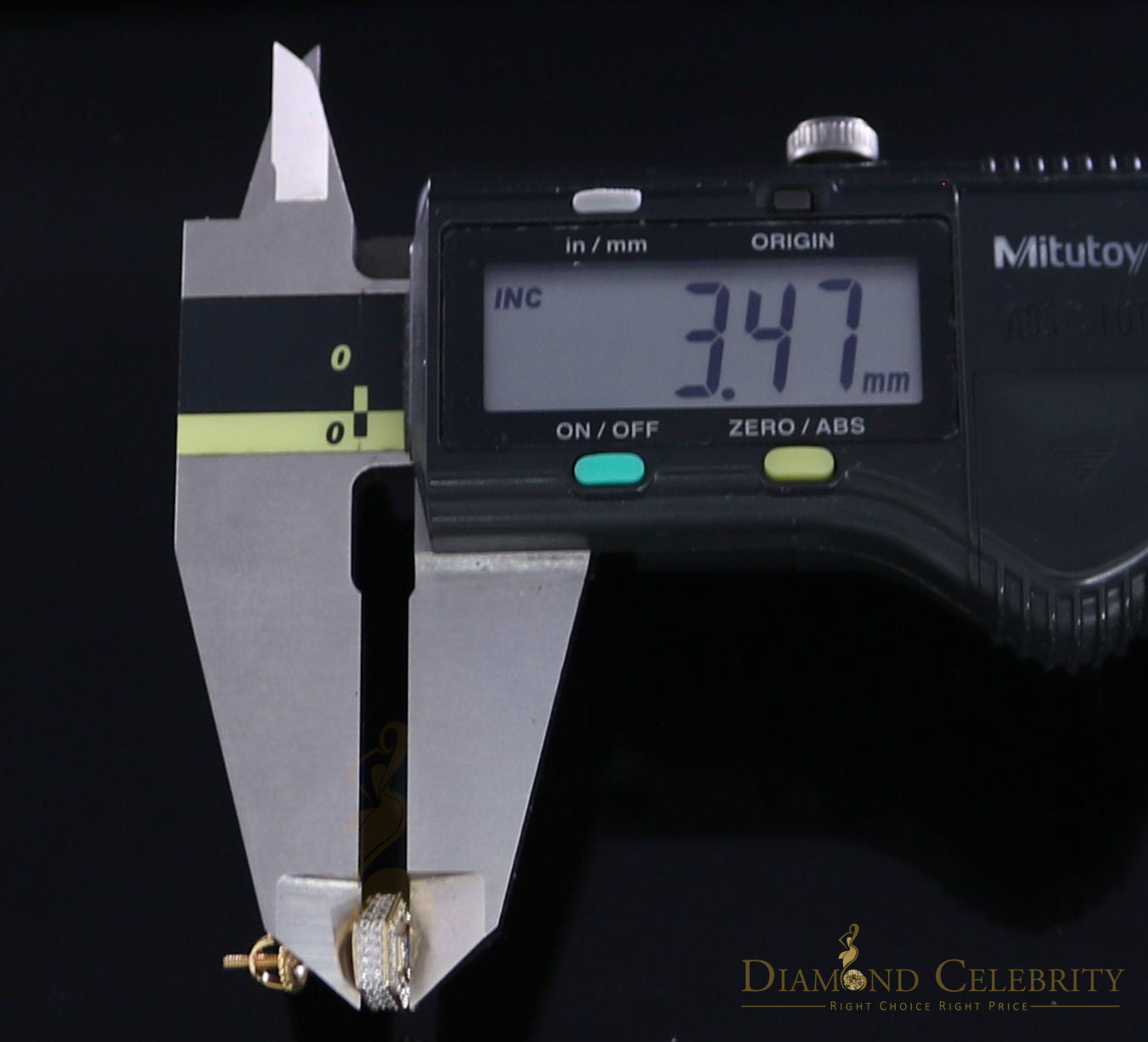 DiamondCelebriteesMen's/Women's stud Earrings 10K Real Yellow Gold with 0.10CT Real Diamonds