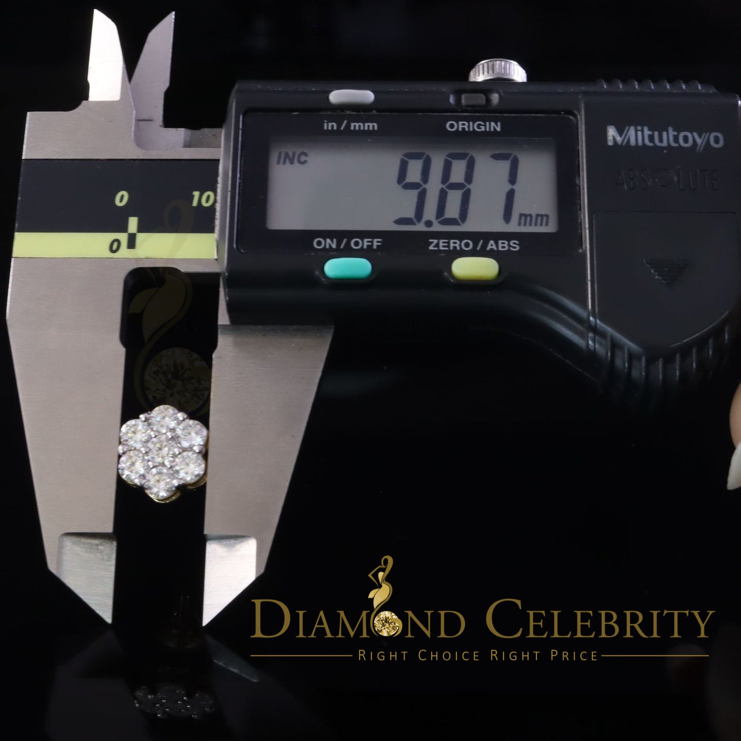 DiamondCelebritees Womens 925 Silver Yellow 2.25ct VVS 'D' Moissanite flower Stud Earrings