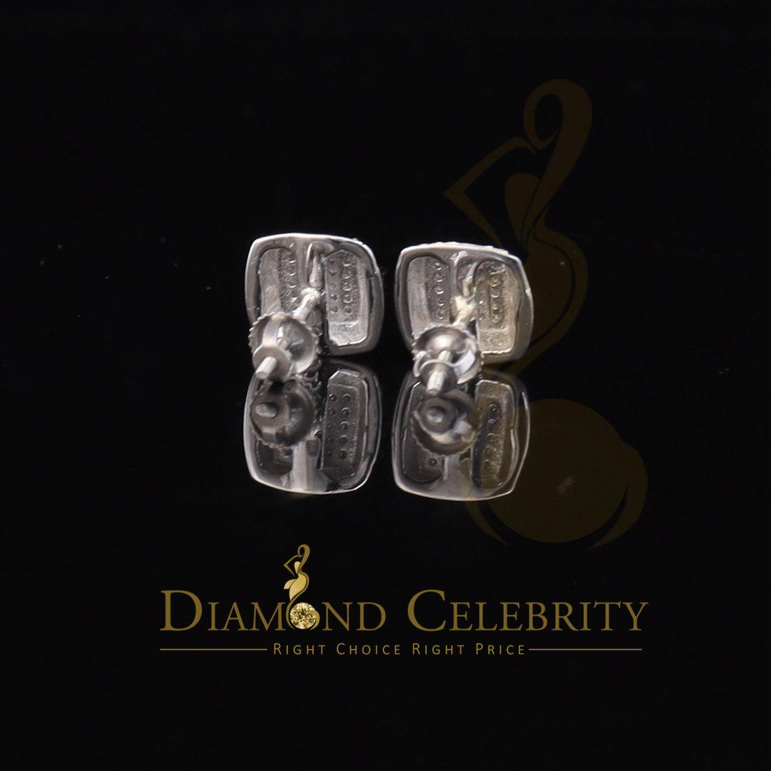 DiamondCelebritees 925 Sterling Silver Hip Hop Men's & Women's 0.15ct Real Diamonds White Earrings