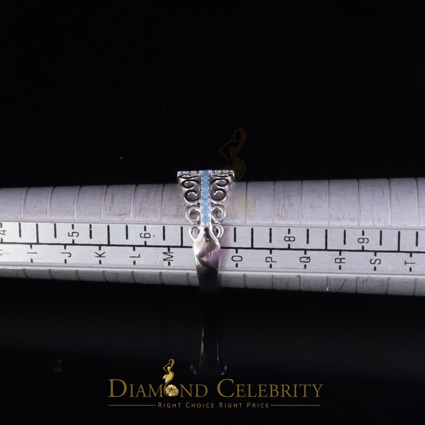 DiamondCelebritees 925 Sterling White Silver 0.50ct Cubic Zirconia Cross Shape Womens Ring Size 7