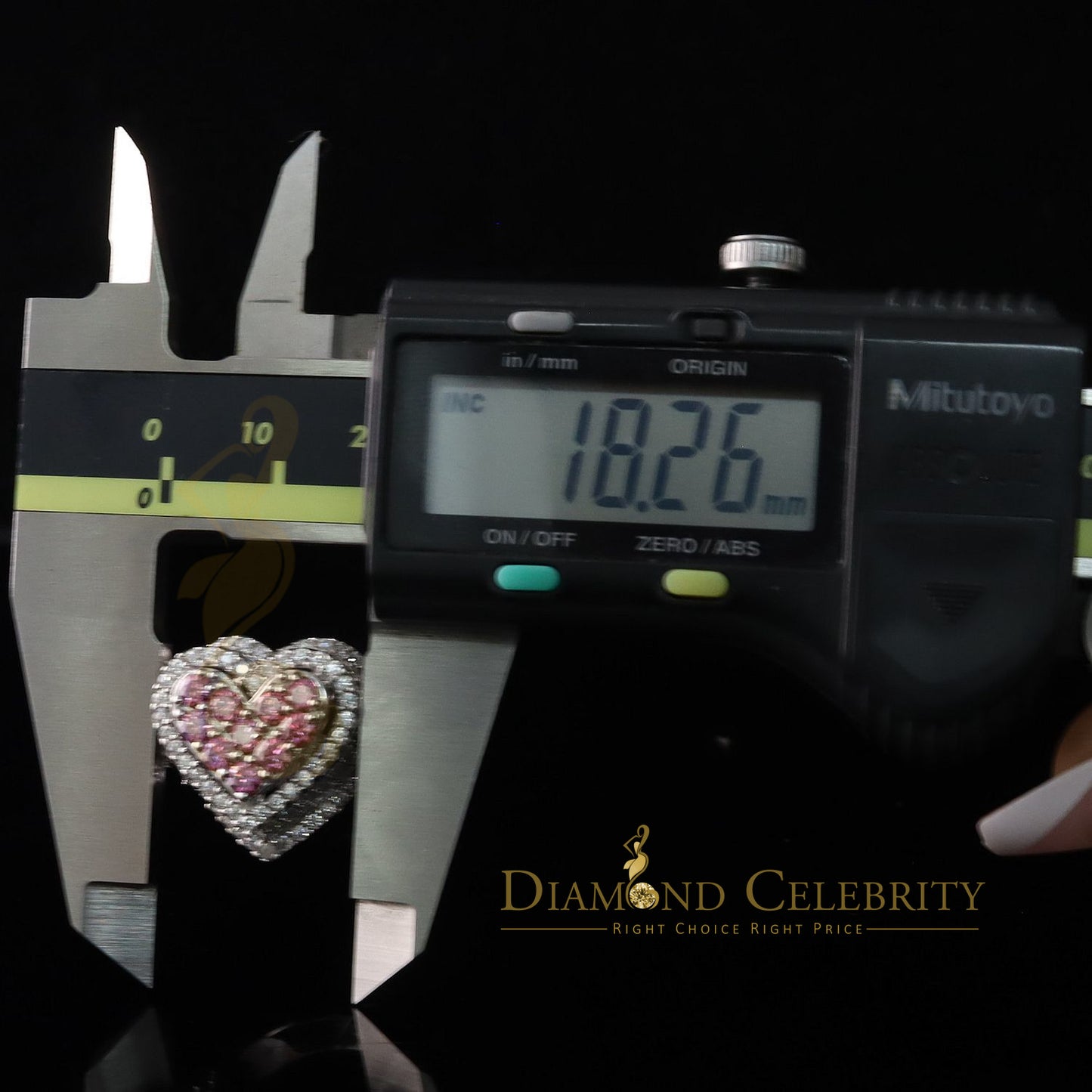 DiamondCelebritees New 5.00CT Women's Pink & White 3D Heart Moissanite Ring VVS 'D' 925 Silver White Sz7