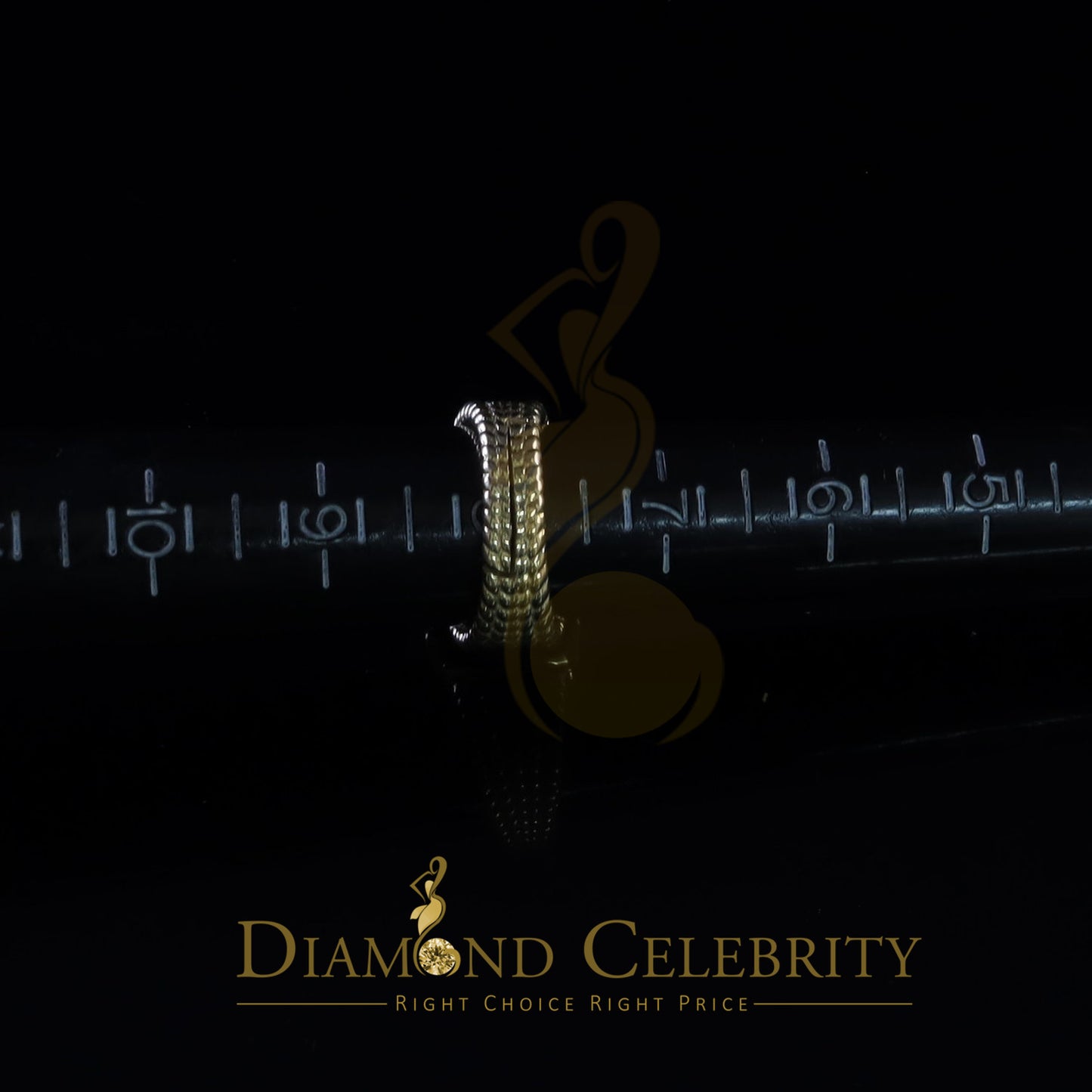 DiamondCelebritees 925 Silver Yellow 1.94ct Cubic Zirconia Adjustable Men's Ring From SZ 8 to 10
