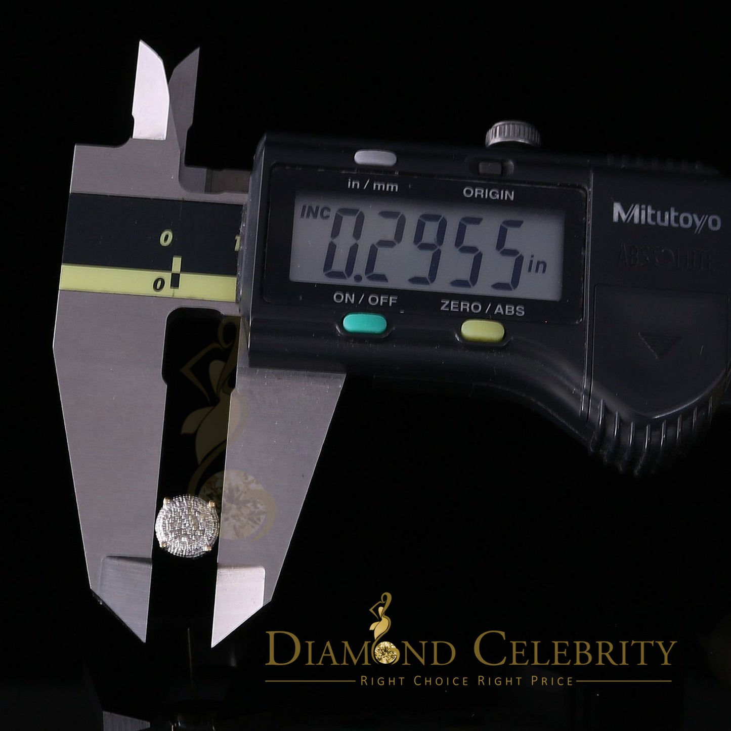 DiamondCelebritees 925 Sterling Silver 0.10ct Diamond For Women's & Men's Yellow Stud Round Earring