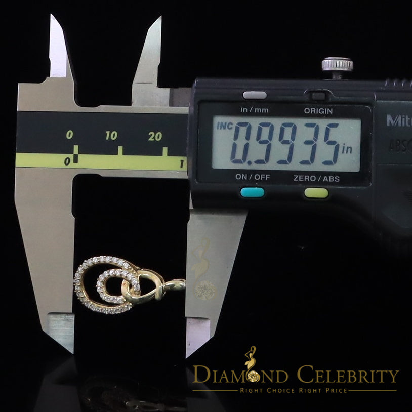 DiamondCelebritees Yellow Sterling Silver Attractive Charm FASHION Pendant 2.64ct Cubic Zirconia