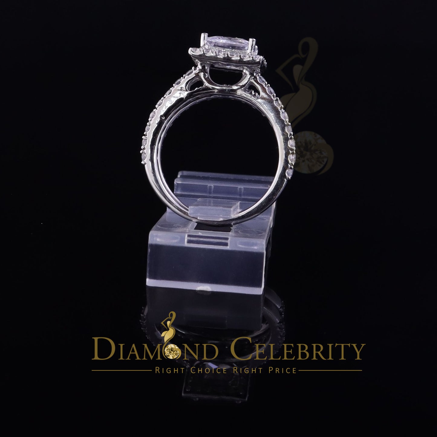 DiamondCelebritees 5.22ct White Cubic Zirconia 925 Sterling Silver Bridal Style Womens Ring SZ 6.5