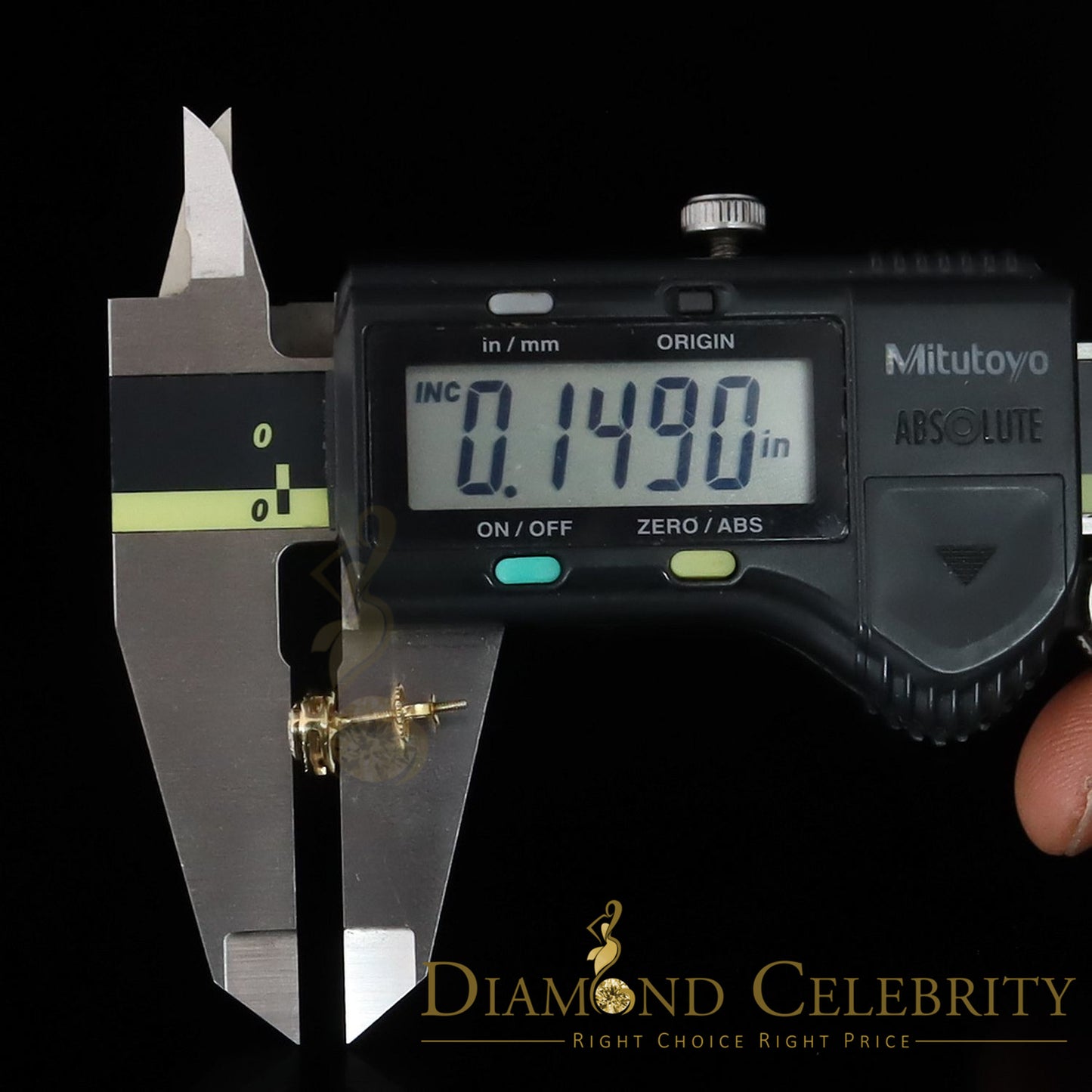 DiamondCelebritees Aretes Para Hombre Heart 925 Yellow Silver 0.10ct Diamond Women & Men Earrings