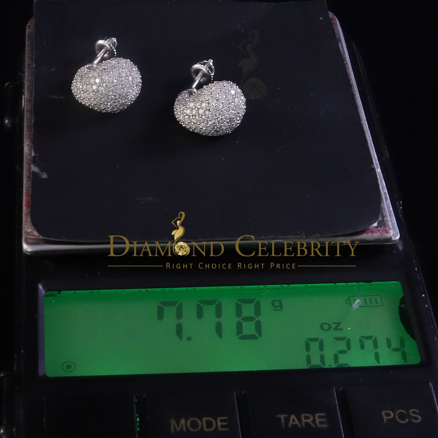 Diamondcelebritees New Fashionable 4CT VVS D Moissanite Womens 925 White Silver Tear Drop Earrings