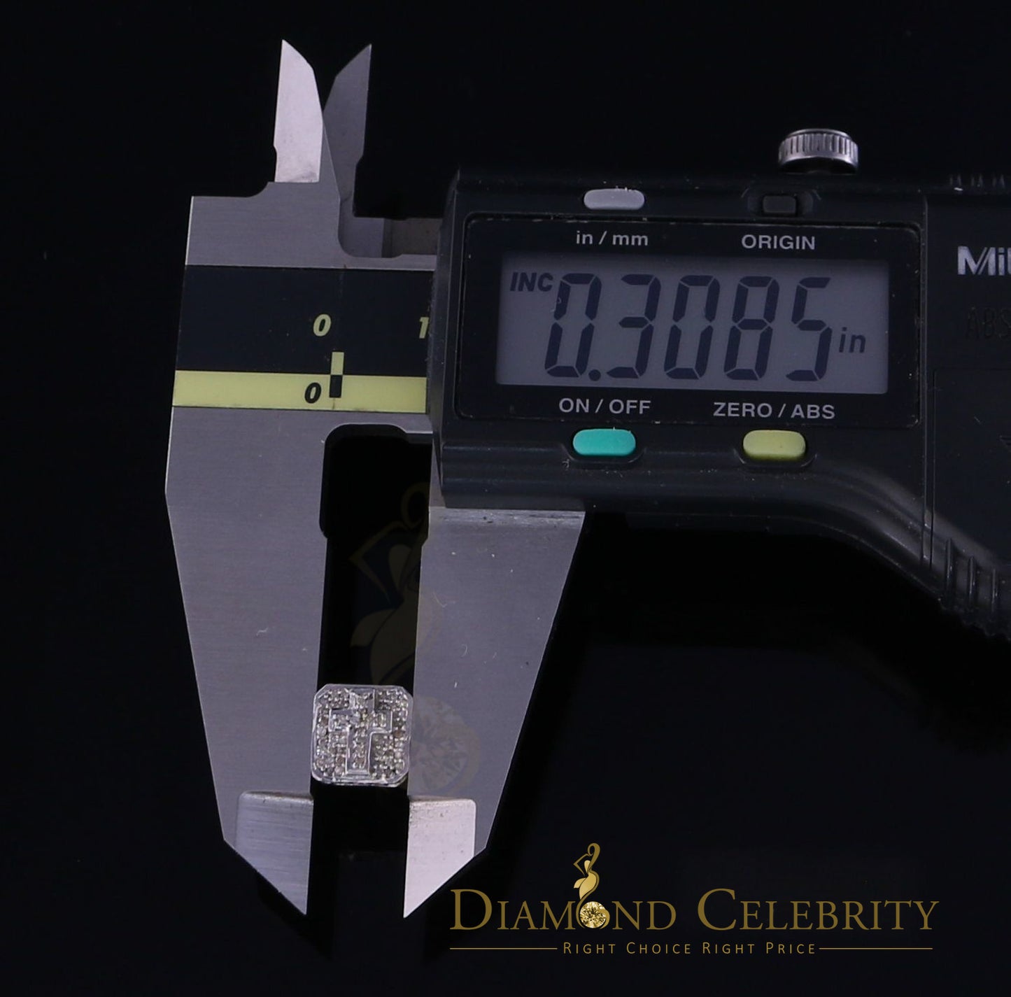 DiamondCelebritees 925 Sterling White Silver 0.25ct Diamond Women's & Men's Cross Square Earrings