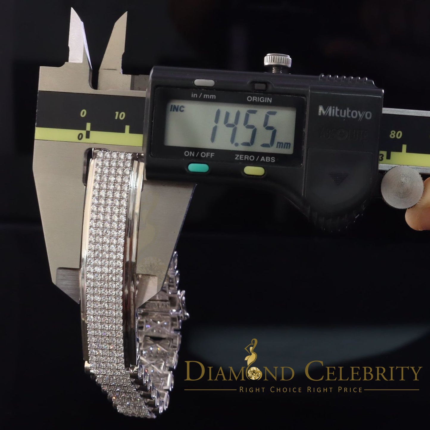 Diamondcelebritees 925 Sterling Silver White 20 CT Cubic Zirconia Men's Attractive Bracelet SZ 8.5"