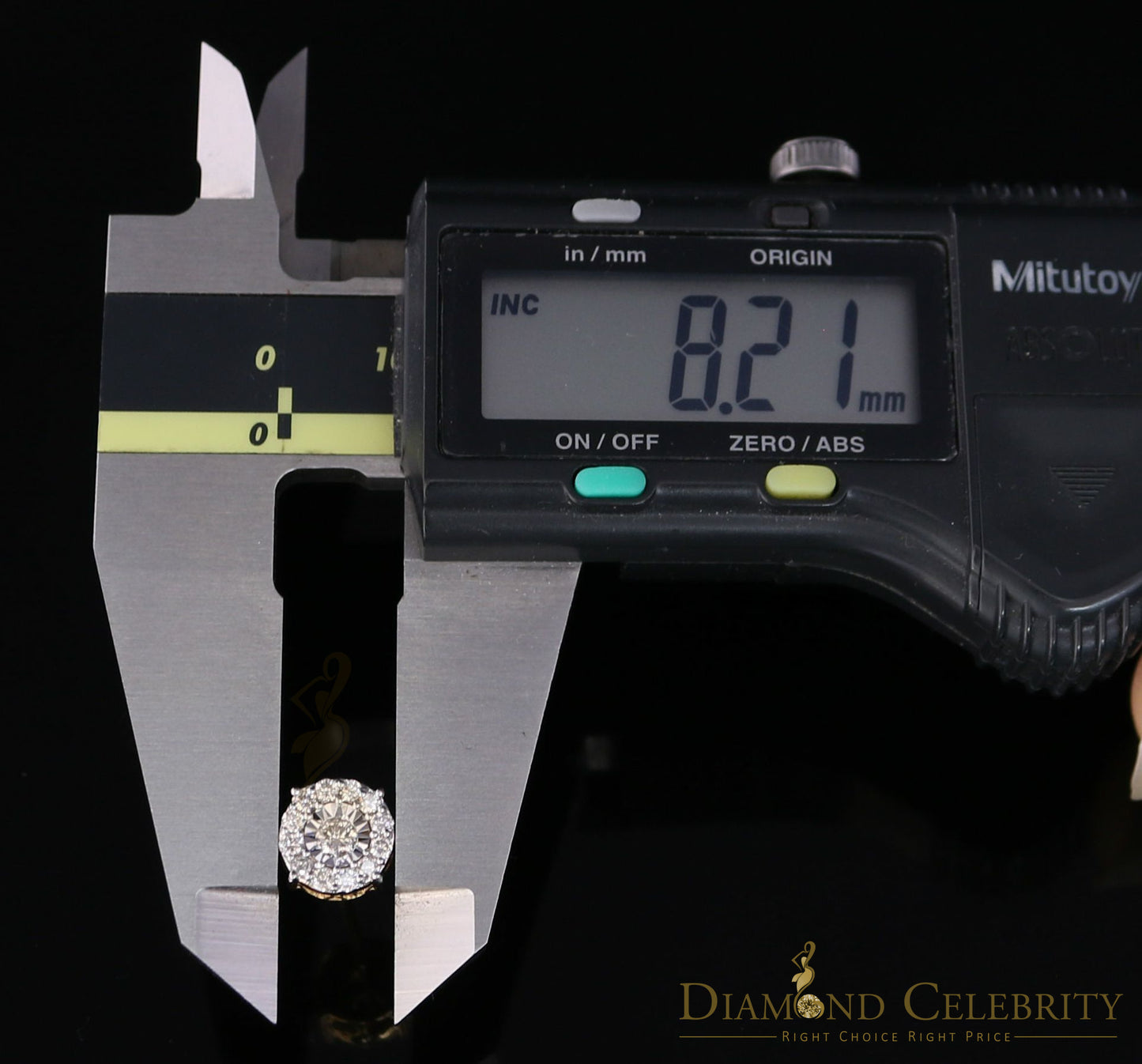 DiamondCelebritees10K Real Yellow Gold with 0.75CT Real Diamond Men's/Women's Stud Earrings