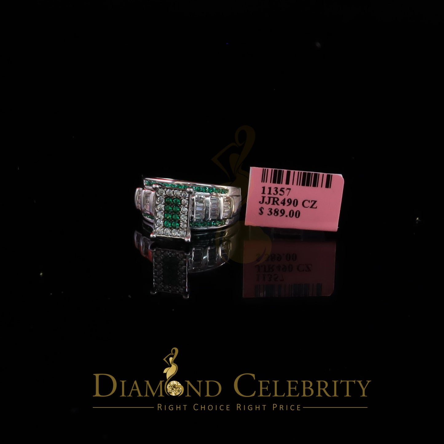 DiamondCelebritees 925 Sterling White Silver Cinderella Cubic Zirconia 1.50ct Womens Ring Size 7