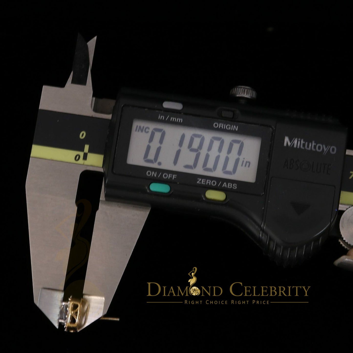 DiamondCelebritees 3.8ct Cubic Zirconia 925 Yellow Silver Women's & Men's Hip Hop Square Earrings