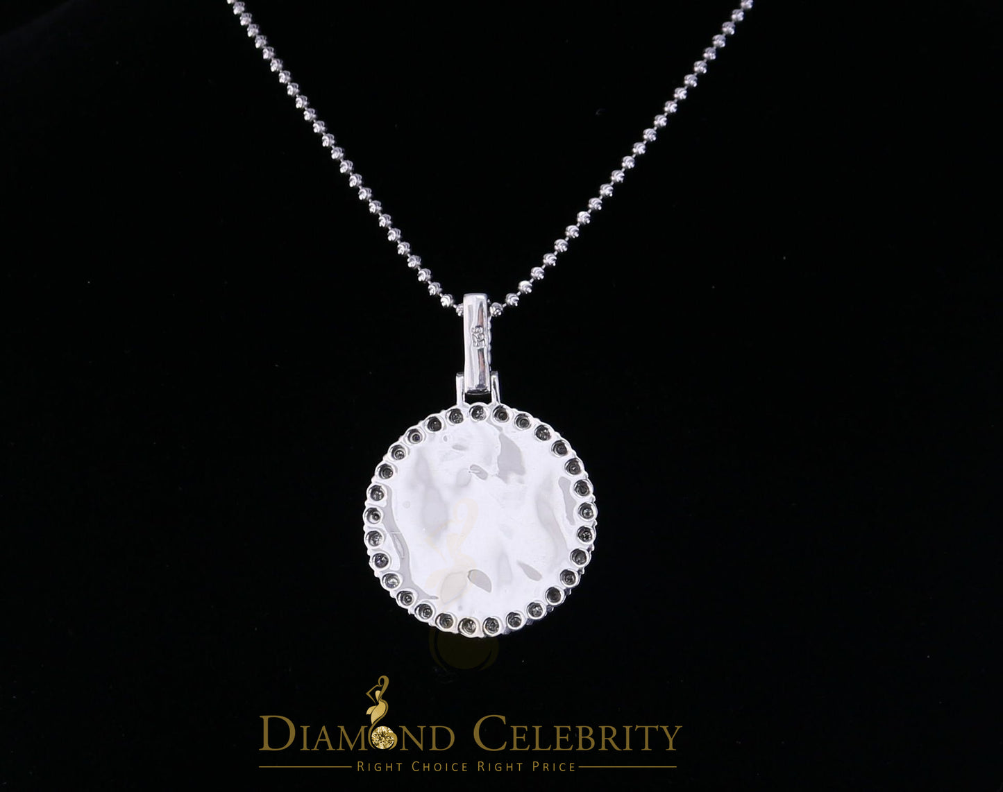 DiamondCelebritees Real 0.66ct Diamond 925 Sterling Silver 1.25" PICTURE Pendant Fashion White