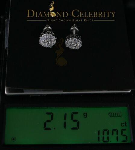 DiamondCelebritees 925 Sterling White Silver 2.0ct Cubic Zirconia Round Women's Stud Earrings