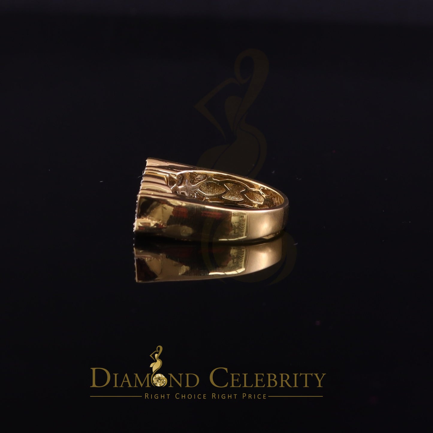 DiamondCelebritees 925 Yellow Silver 0.52ct Cubic Zirconia "MOM" Ring Size 7 Offer @ Mother's Day