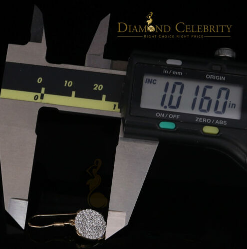 DiamondCelebritees Yellow 1.53ct Sterling 925 Silver Round Dangling Hip Hop Women's Fashion Earring