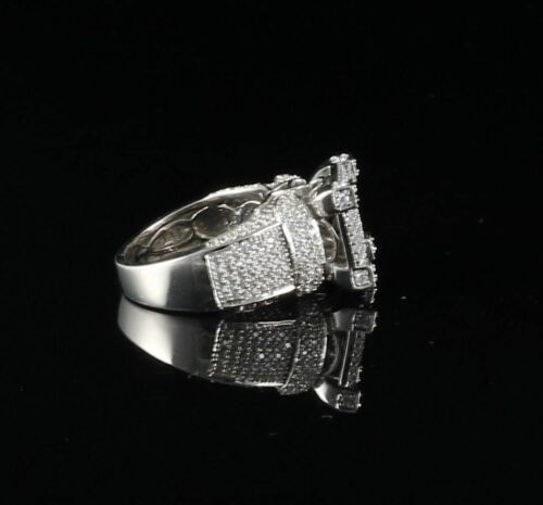 DiamondCelebritees 3.25ct Cubic Zirconia White 925 Silver Square Womens Engagement Ring Size 8