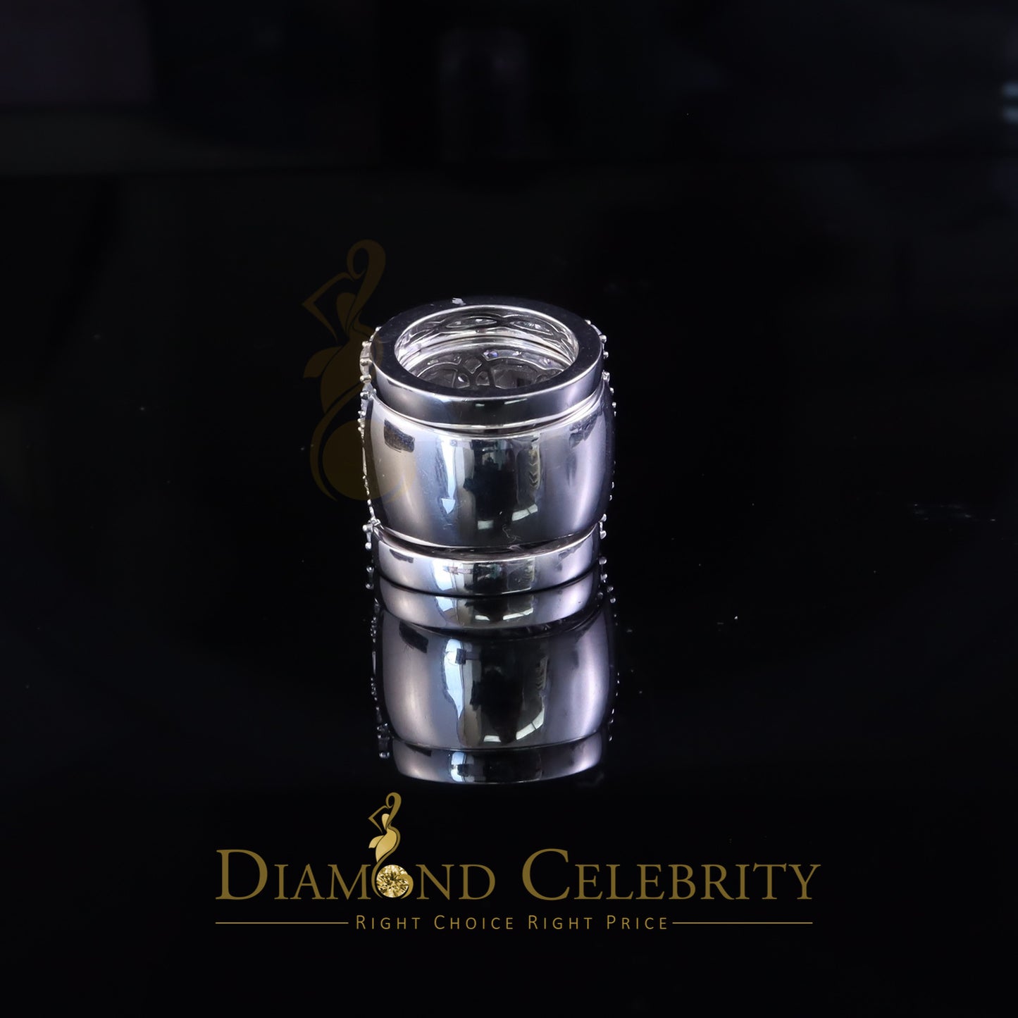 DiamondCelebritees Sterling Silver Round Cubic Zirconia 11.48ct Wedding White Womens Ring SIZE 7