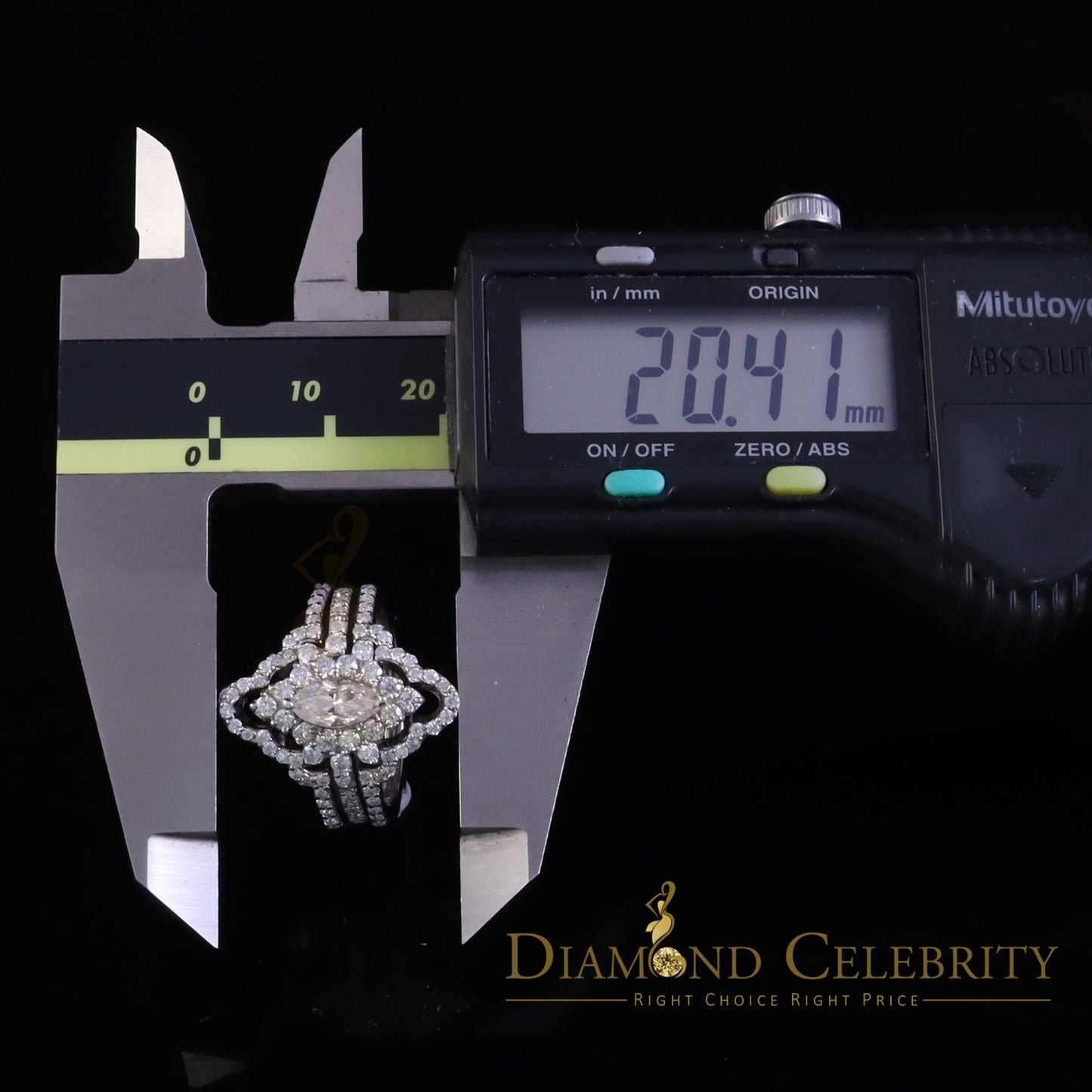 DiamondCelebritees Womens 2.00ct VVS 'D' Marquise Moissanite 925 Sterling Silver White Ring Size 7