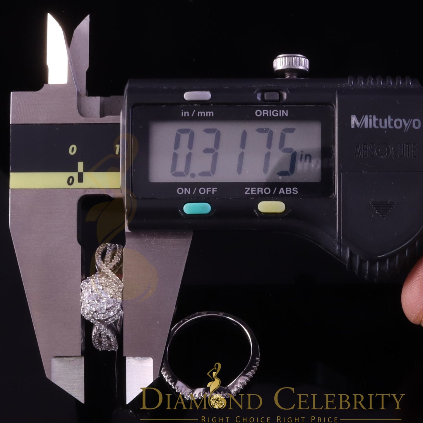 DiamondCelebritees 1.60ct Cubic Zirconia White 925 Silver Men's/ Women 2PC Bridal Rings Size 7
