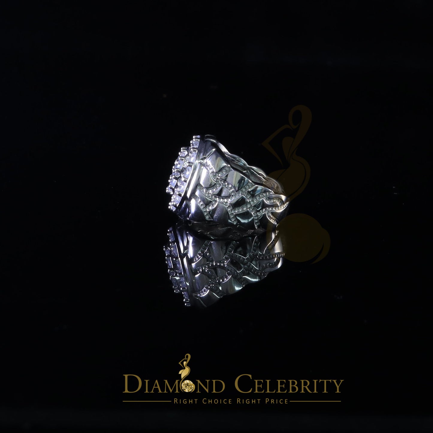 DiamondCelebritees 3.59ct White Engagement Ring Women 925 Sterling Silver Cubic Zirconia Size 8