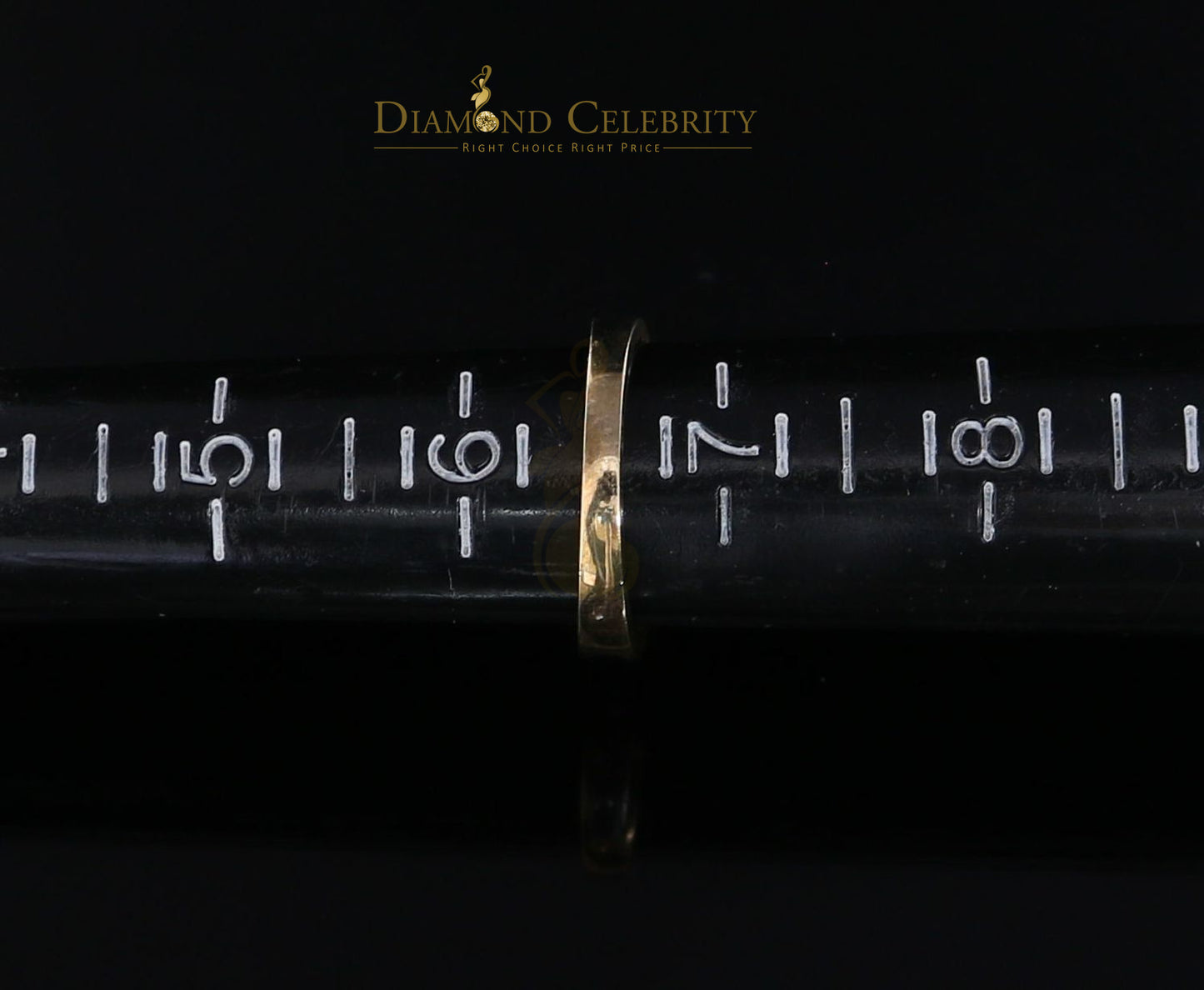 DiamondCelebritees Genuine 0.15CT Diamond Womens Round Band Ring Size 6.5 with 10K Real Yellow Gold