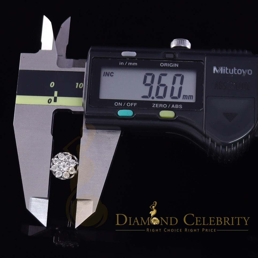DiamondCelebritees 925 Sterling Silver White 0.10ct Diamond For Men's & Women's Floral Earrings