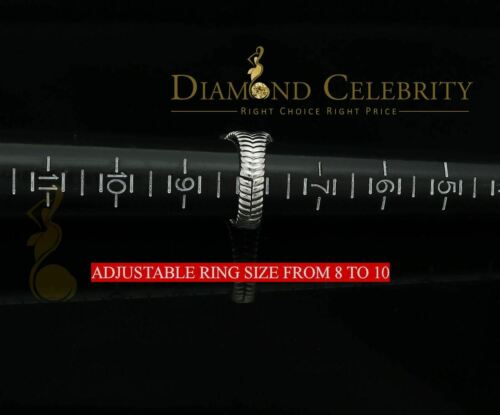 DiamondCelebritees 1.33ct White Silver Square Cubic Zirconia Womens Adjustable Ring From SZ 8 to 10