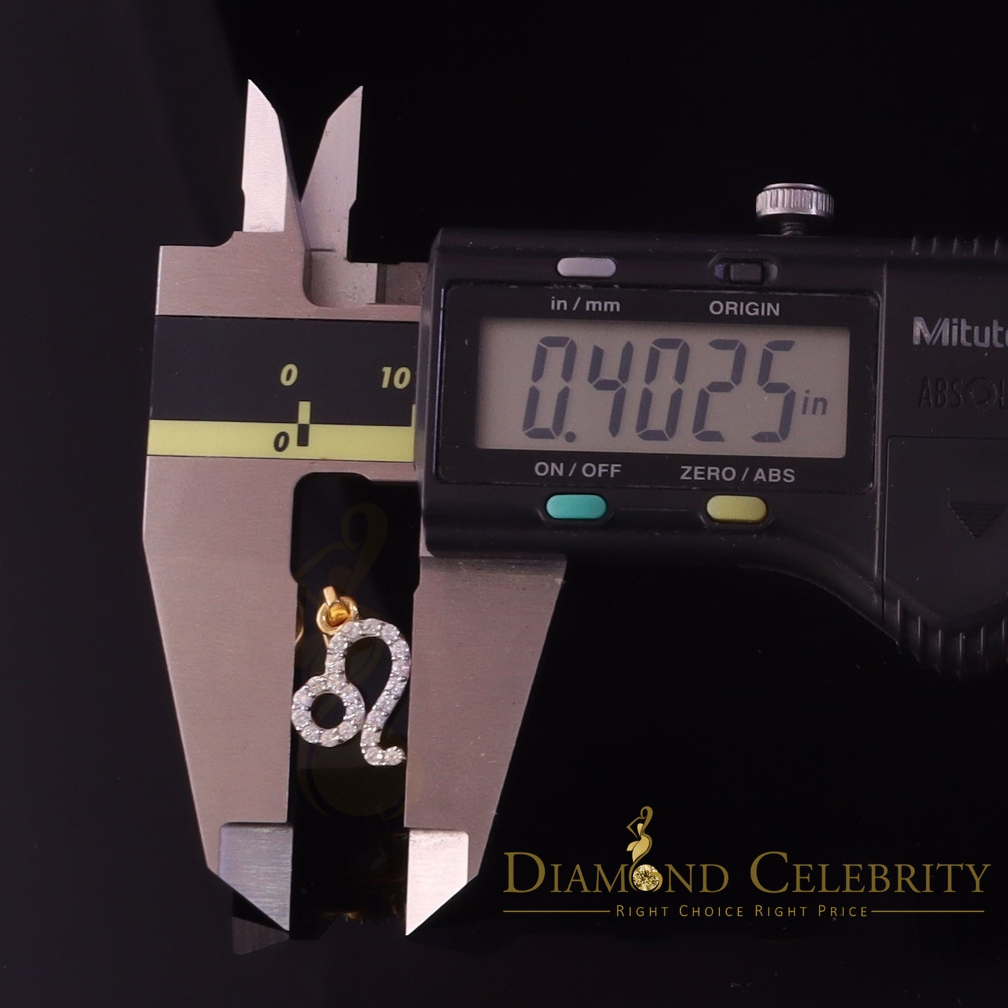 DiamondCelebritees 0.55ct Cubic Zirconia Yellow Silver LEO-AUGUST Month Men's & Women's Pendant