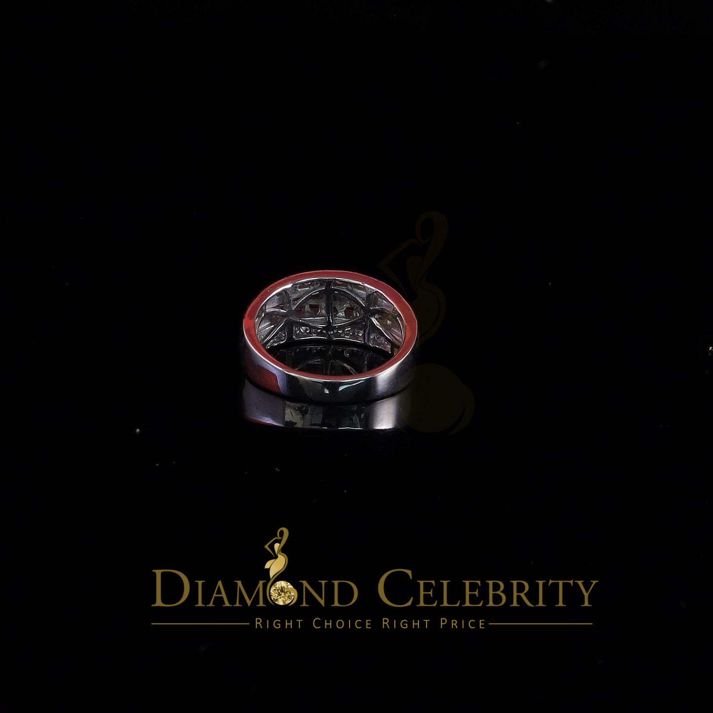 DiamondCelebritees 925 Sterling Silver White 1.75ct Cz Cindrella Men's Women's Ring Size 9