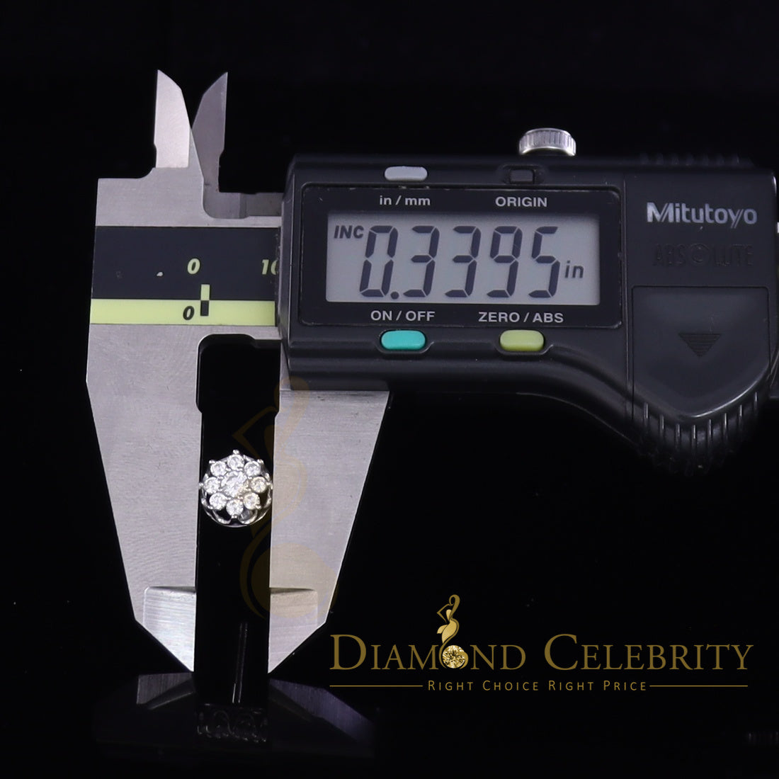 DiamondCelebritees 925 White Silver Sterling 1.34ct Cubic Zirconia Hip Hop Floral Women's Earrings