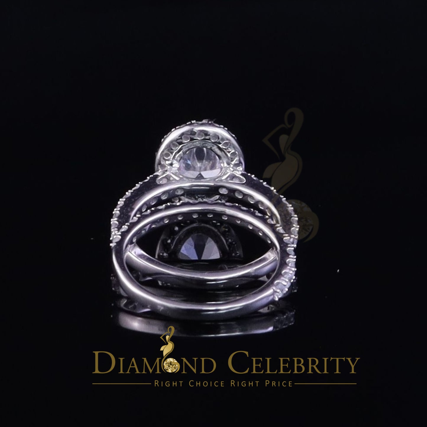 DiamondCelebritees 5.28ct White Cubic Zirconia 925 Sterling Silver Bridal Fashion Womens Ring SZ 7