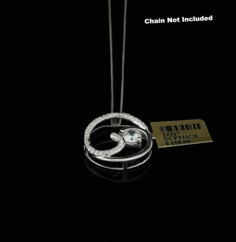 DiamondCelebritees Beautiful Fashion Style with 2.92ct Cubic Zirconia 925 White Silver Pendant