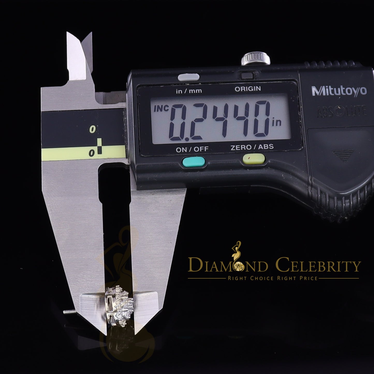 DiamondCelebritees Aretes Para Hombre 925 White Silver 1.74ct Cubic Zirconia Flower Women's Earring