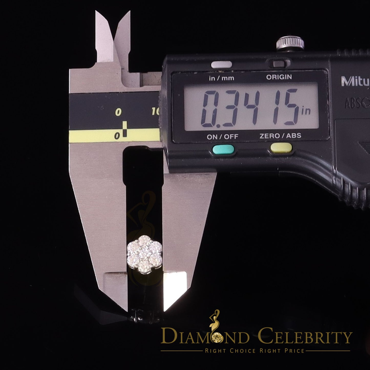 Diamondcelebritees Men's/Womens 925 Silver White 1.66ct VVS 'D' Moissanite Floral Stud Earrings