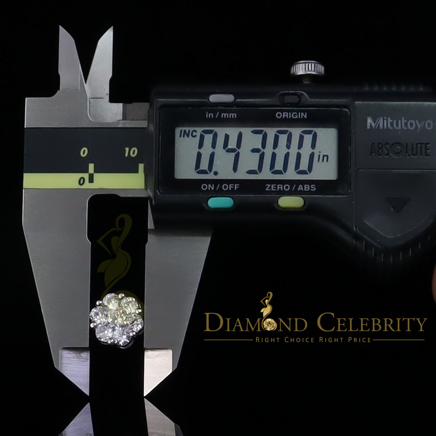 DiamondCelebritees 925 White Silver Sterling 1.46ct Cubic Zirconia Hip Hop Floral Women's Earrings