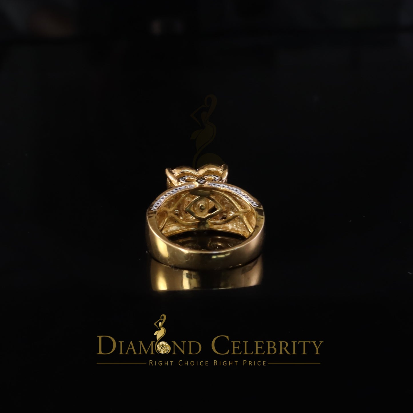 DiamondCelebritees Yellow Promise Heart Real Diamond 0.20ct 925 Sterling Silver Womens Ring Size 7
