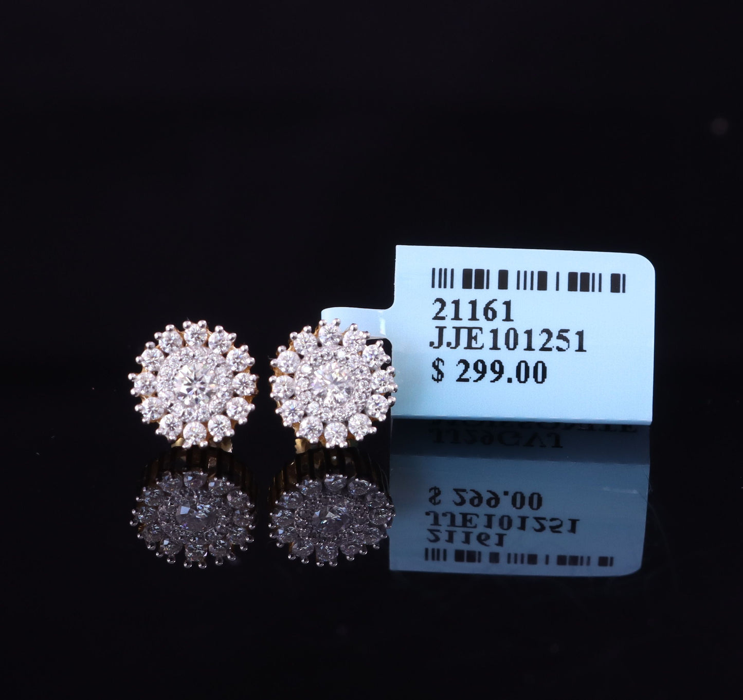 Diamondcelebritees 1.00ct VVS 'D' Moissanite Men's/Womens 925 Silver White Floral Stud Earrings
