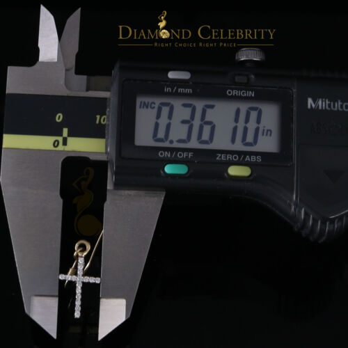 DiamondCelebritees Yellow 0.40ct Sterling 925 Silver Hip Hop Cross Dangling Women's & Men's Earring
