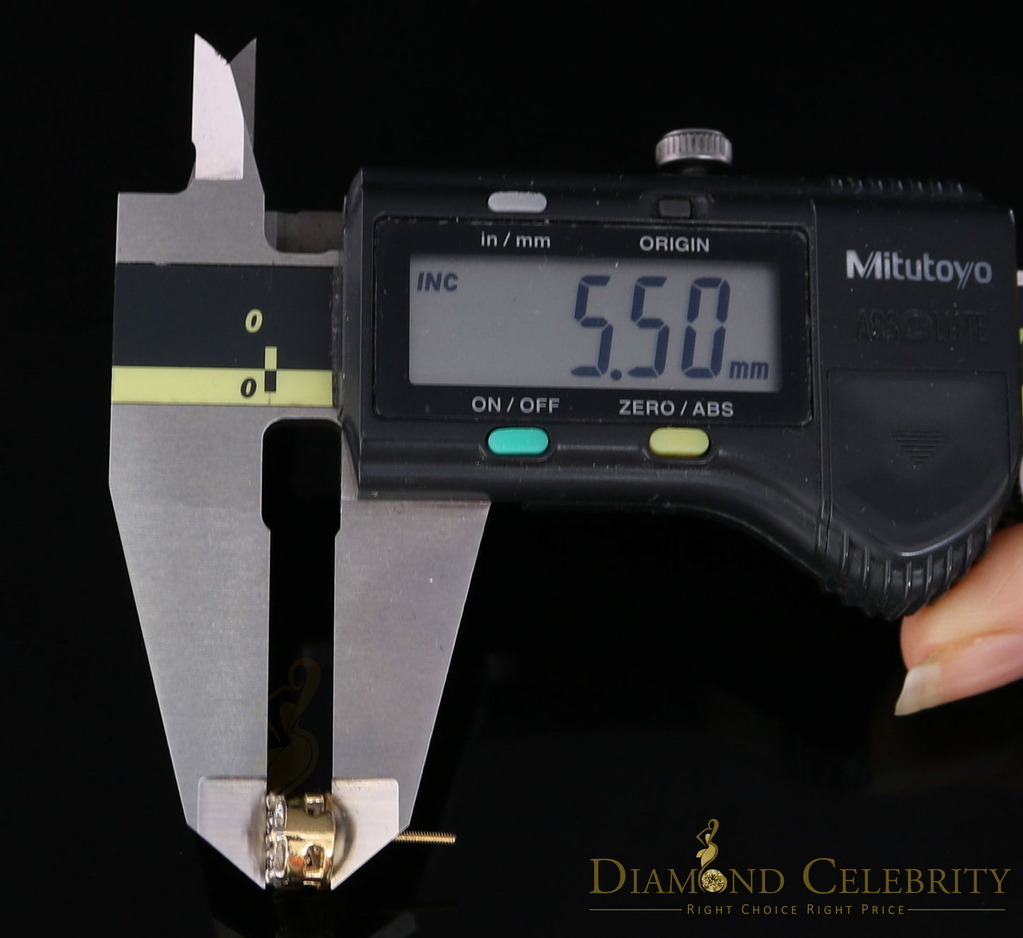 DiamondCelebritees 1.25CT Real Diamond with 10K Real Yellow Gold Men's/Women's Stud Earrings