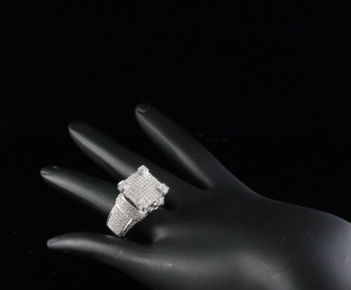 DiamondCelebritees 3.25ct Cubic Zirconia White 925 Silver Square Womens Engagement Ring Size 8